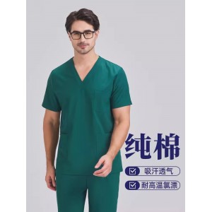 纯棉手术衣夏季短袖男医生